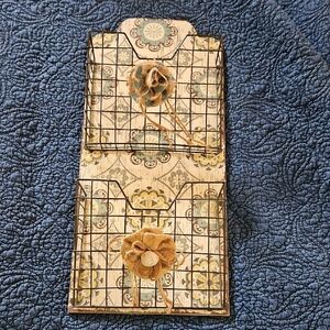 Decorative Wall Organizer with Floral Accents